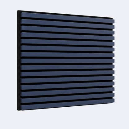 Slatpanel | Navy Blue With Black Felt | Acoustic Wall Panel | Full Board | 2400mm x 600mm