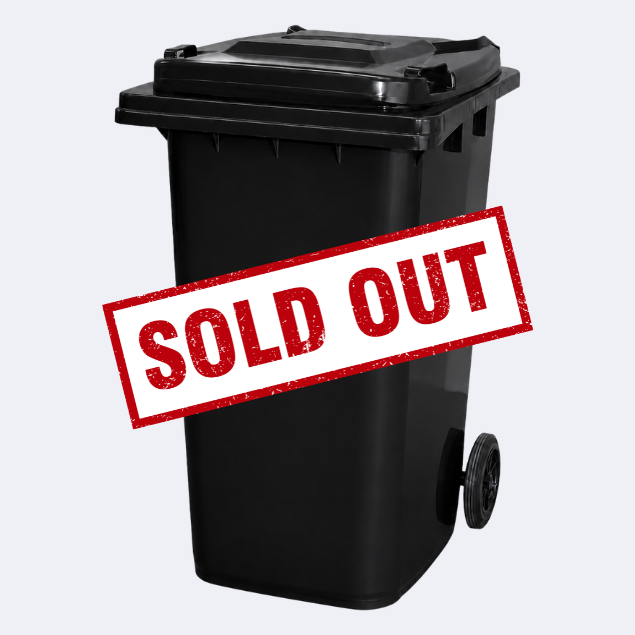 240 Litre Wheelie Bin | Black | Back In Stock In Dec 2026