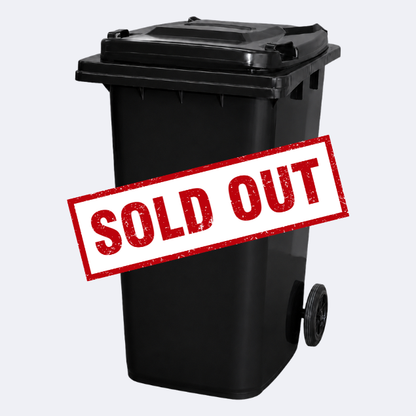 240 Litre Wheelie Bin | Black | Back In Stock In Dec 2026