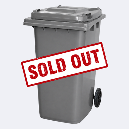240 Litre Wheelie Bin | Grey | Back In Stock In Dec 2026