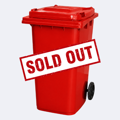 240 Litre Wheelie Bin | Red | Back In Stock In Dec 2026