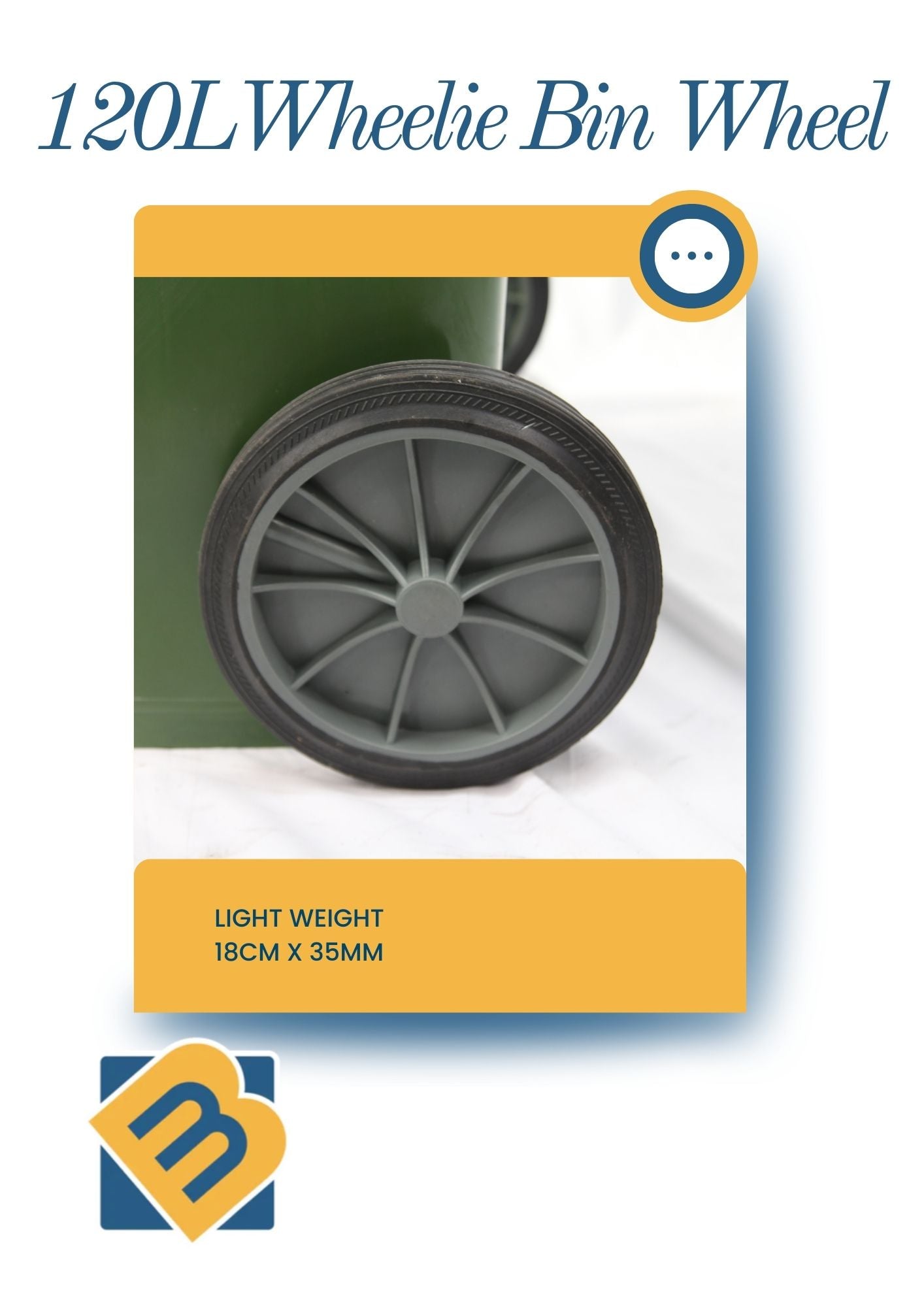 Wheelie Bin Wheels (Single) - Single Replacement Wheel