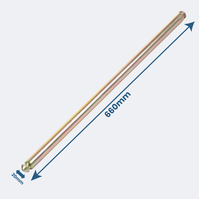 Wheelie Bin Axle (360L) | 660mm