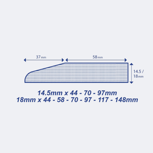 MDF Skirting Board | 117mm x 18mm | Chamfered Rounded Profile