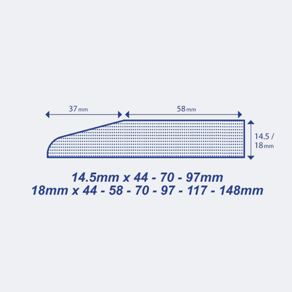 MDF Skirting Board | 117mm x 18mm | Chamfered Rounded Profile