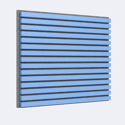 Slatpanel | Baby Blue With Grey Felt | Acoustic Wall Panel | Full Board | 2400mm x 600mm