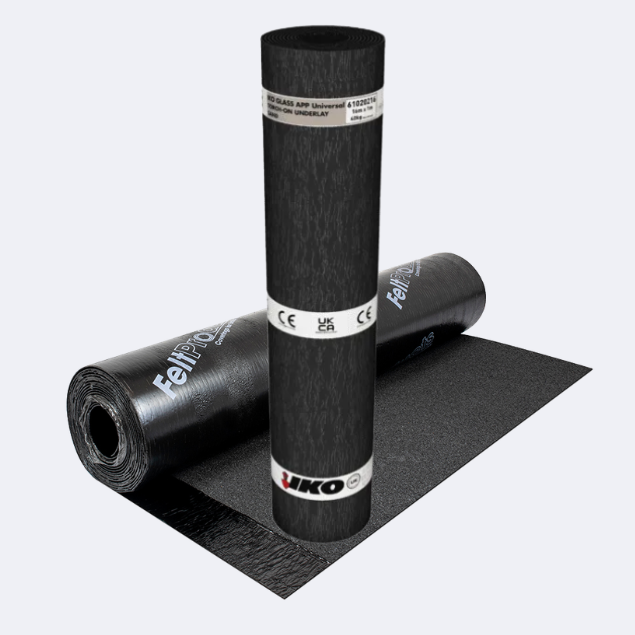 IKO Glass Universal Torch-On Underlay | 16m x 1m | Black