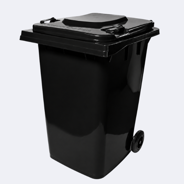 360L Wheelie Bin | Black