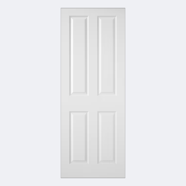 White Internal Door | 4 Panel Smooth | Standard Core