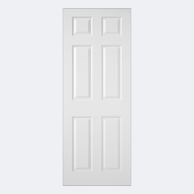 White Internal Door | 6 Panel Smooth | Standard Core |