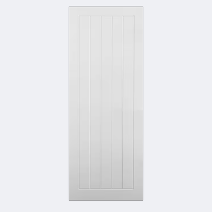 White Internal Door | Vertical 5 Panel Smooth | Standard Core