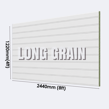 MDF Primed Wall Panel Long Grain | 9mm | 8x4ft