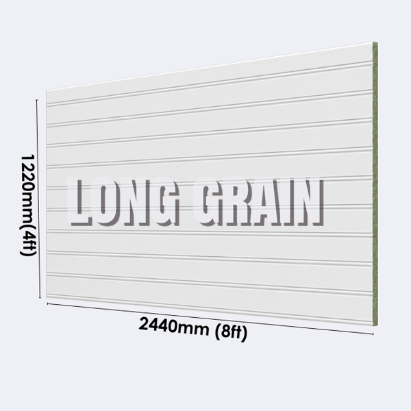 MDF Primed Wall Panel Long Grain | 9mm | 8x4ft