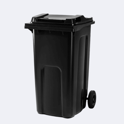 240 Litre Household Council Wheelie Bin | Black | MGB