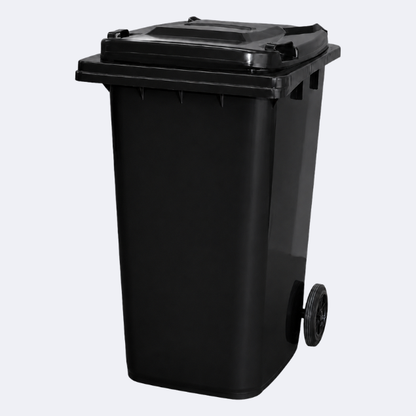 120 Litre Wheelie Bin | Black