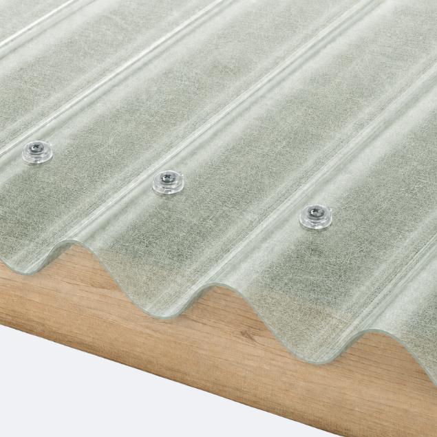 7ft Corrugated Plastic Roofing Sheet 705mm x 0.8mm | 2130mm