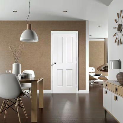 White Internal Door | 4 Panel Smooth | FD30 Fireshield