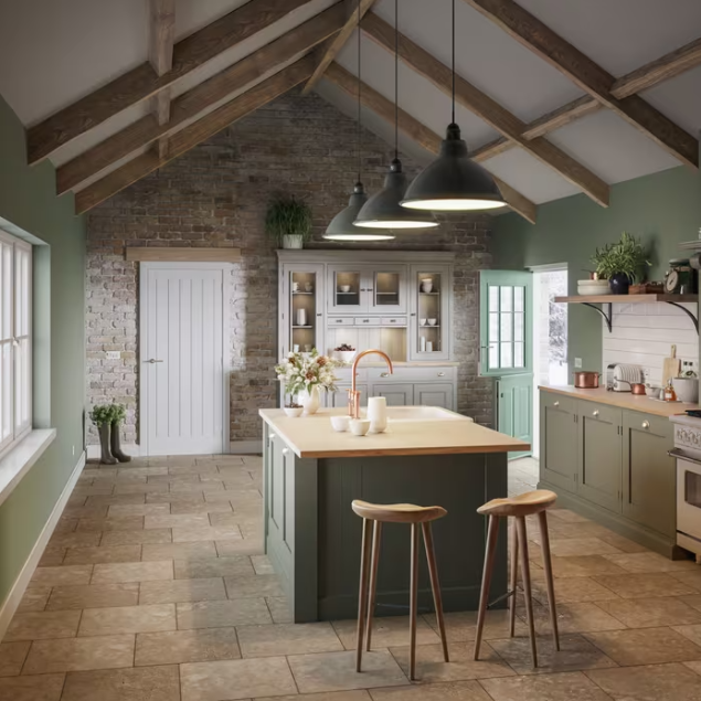 White Internal Door | Vertical 5 Panel Textured | Standard Core