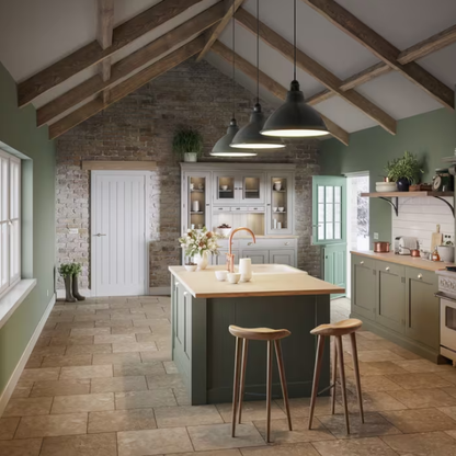 White Internal Door | Vertical 5 Panel Textured | Standard Core