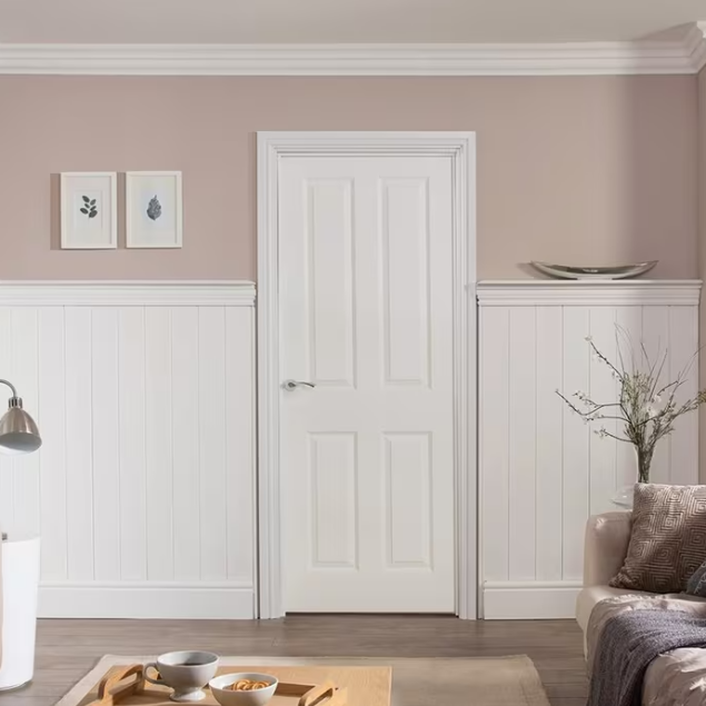 White Internal Door | 4 Panel Smooth | Standard Core