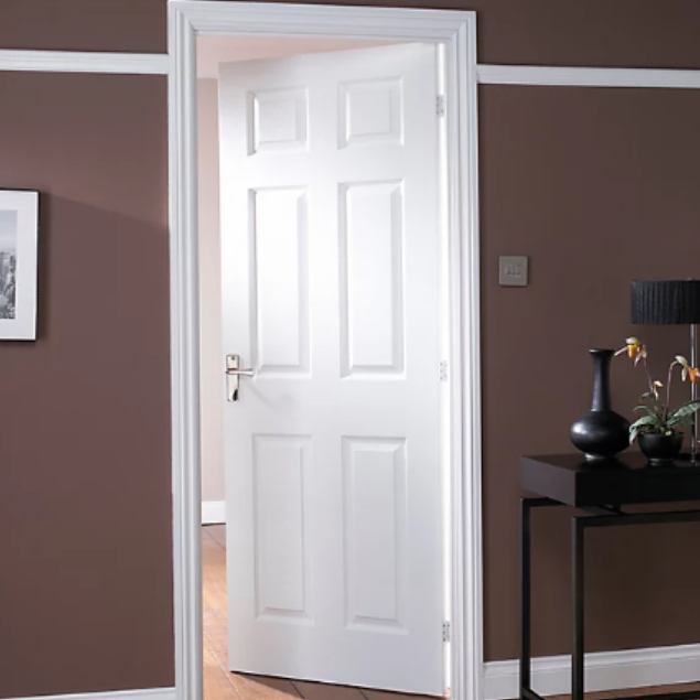 White Internal Door | 6 Panel Smooth | Standard Core |