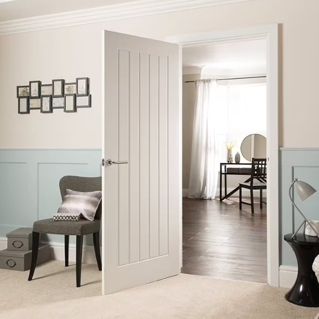 White Internal Door | Vertical 5 Panel Smooth | Standard Core