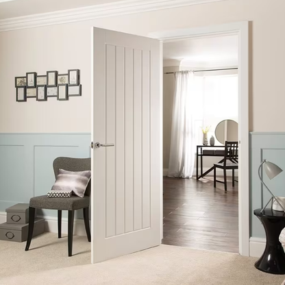 White Internal Door | Vertical 5 Panel Textured | Standard Core