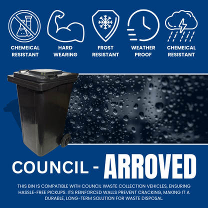 240 Litre Wheelie Bin | Blue