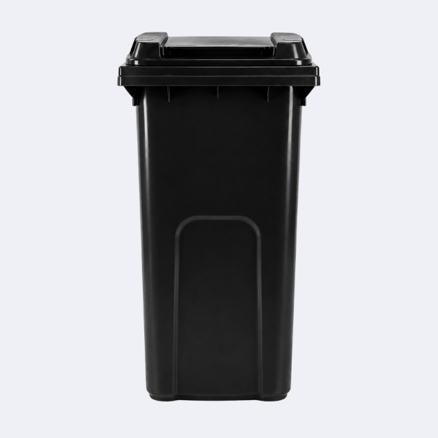 240 Litre Household Council Wheelie Bin | Black | MGB