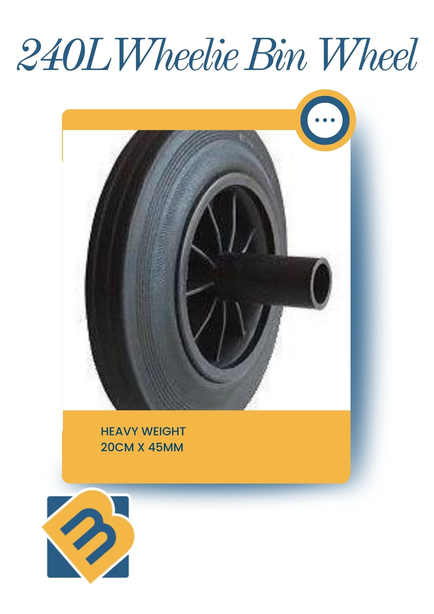 Wheelie Bin Wheels (Single) - Single Replacement Wheel