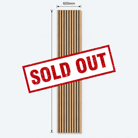Slatpanel | Oak With Black Felt | Acoustic Wall Panel | Extra Large Board | 3000mm x 600mm