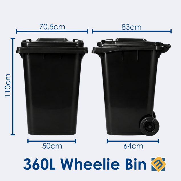 360L Wheelie Bin | Yellow