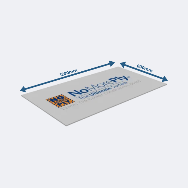 12mm Tile Backer Construction Board (1200 x 800mm) | By NoMorePly