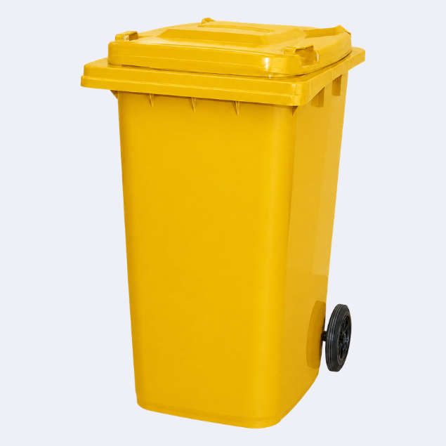120 Litre Wheelie Bin | Yellow