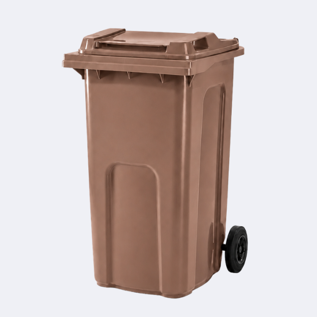 240 Litre Household Council Wheelie Bins | Brown | MGB