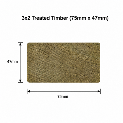 Treated Timber 3x2 | 75mm x 47mm
