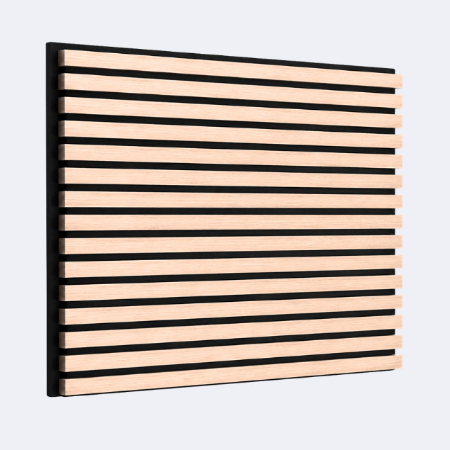 Slatpanel | Beech With Black Felt | Acoustic Wall Panel | Full Board | 2400mm x 600mm