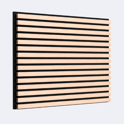 Slatpanel | Beech With Black Felt | Acoustic Wall Panel | Full Board | 2400mm x 600mm