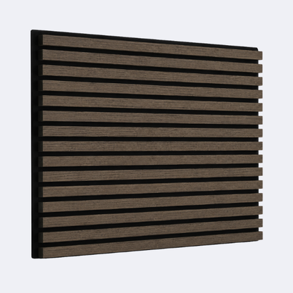 Slatpanel | Smoked Oak With Black Felt | Acoustic Wall Panel | Full Board | 2400mm x 600mm