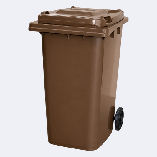 120 Litre Wheelie Bin | Brown