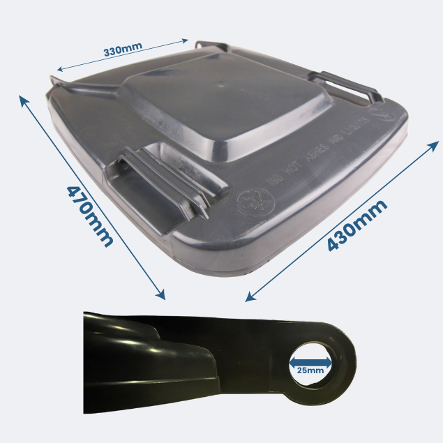 Replacement Wheelie Bin Lid | 120 Litre