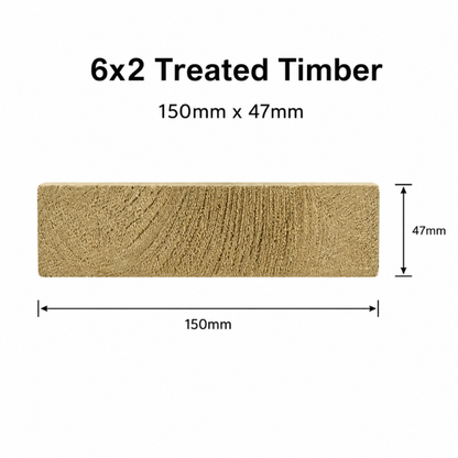 Treated Timber 6x2 | 150mm x 47mm