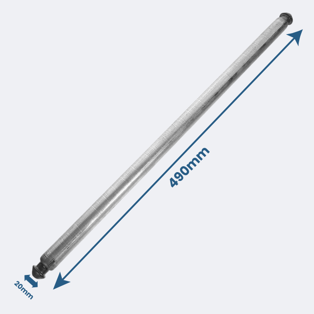Wheelie Bin Axle (120L) | 490mm