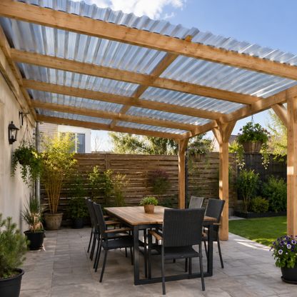 8ft Corrugated Plastic Roofing Sheet 705mm x 0.8mm | 2440mm