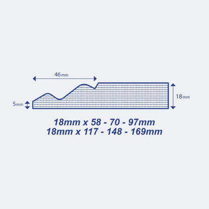 MDF Skirting Board | 117mm x 18mm | Ogee Profile