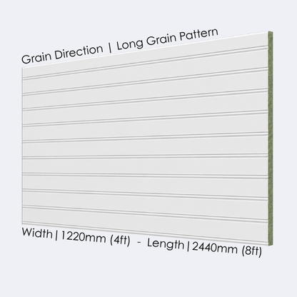 MDF Primed Wall Panel Long Grain | 9mm