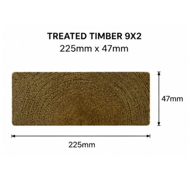 Treated Timber 9x2 | 225mm x 47mm