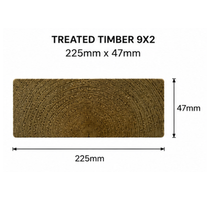 Treated Timber 9x2 | 225mm x 47mm