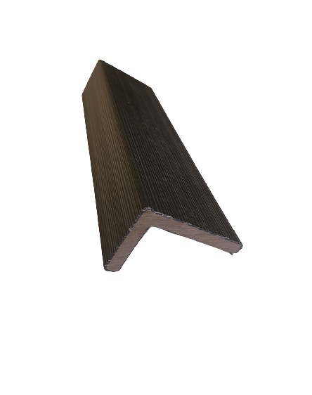 Midnight Black Composite Slatted Cladding L-Shaped Edge Trim  | 3.6m (12ft)