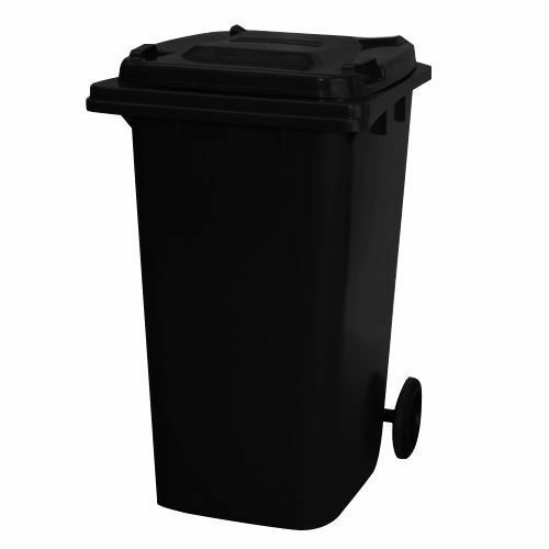 240 Litre Wheelie Bin | Black